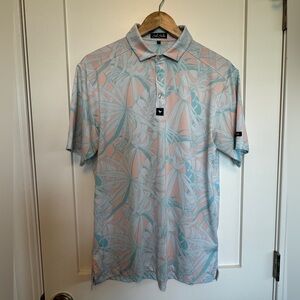 Men’s Bad Birdie Tropical Pastel Golf Core Performance Polo Medium